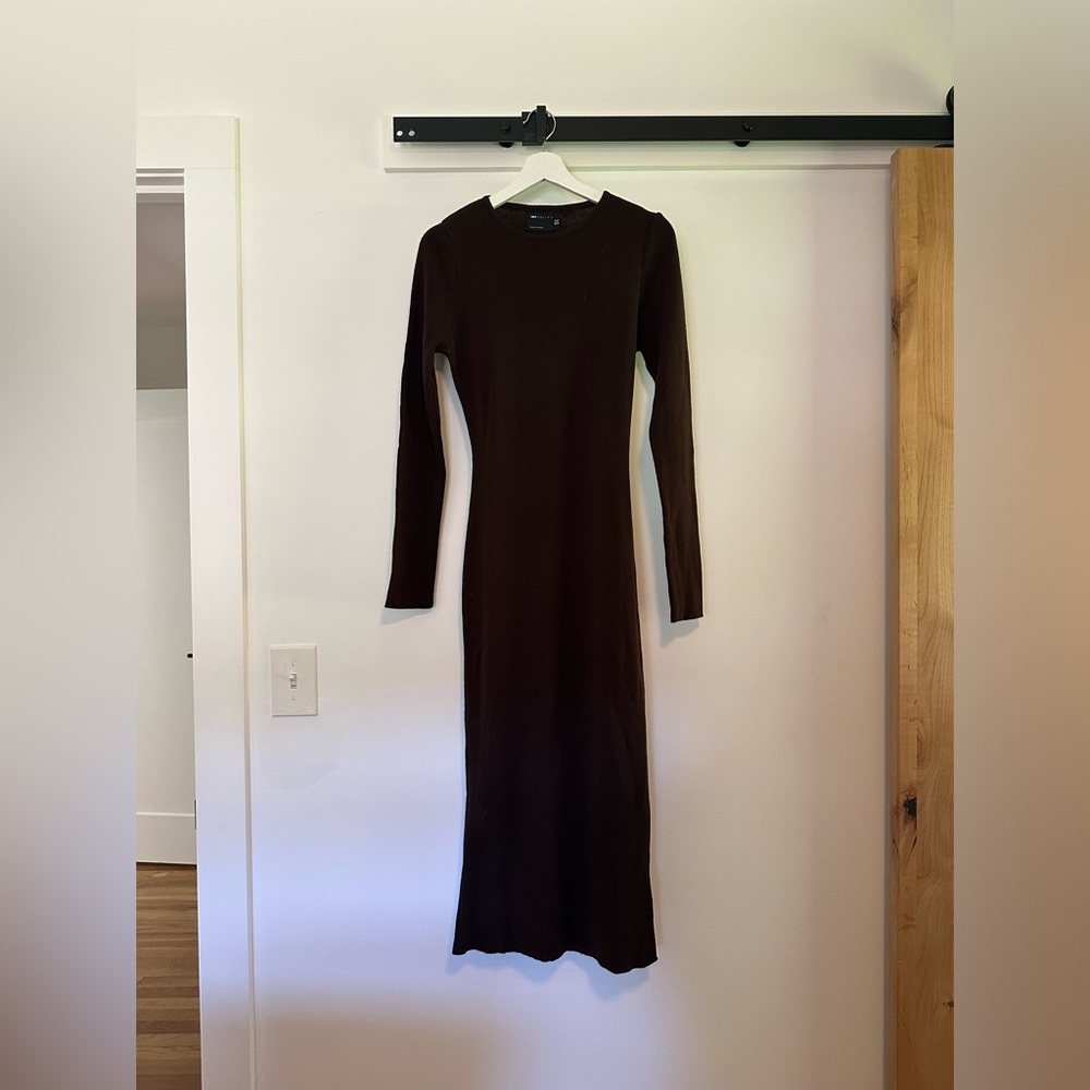 NWOT Asos Brown Knit Midi Dress